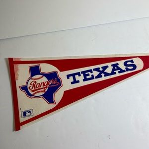 Vintage 80s MLB Texas Rangers Pennant
